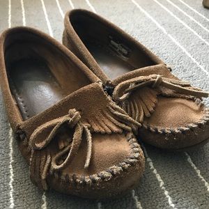 Brown Suede Minnetonka Moccasins